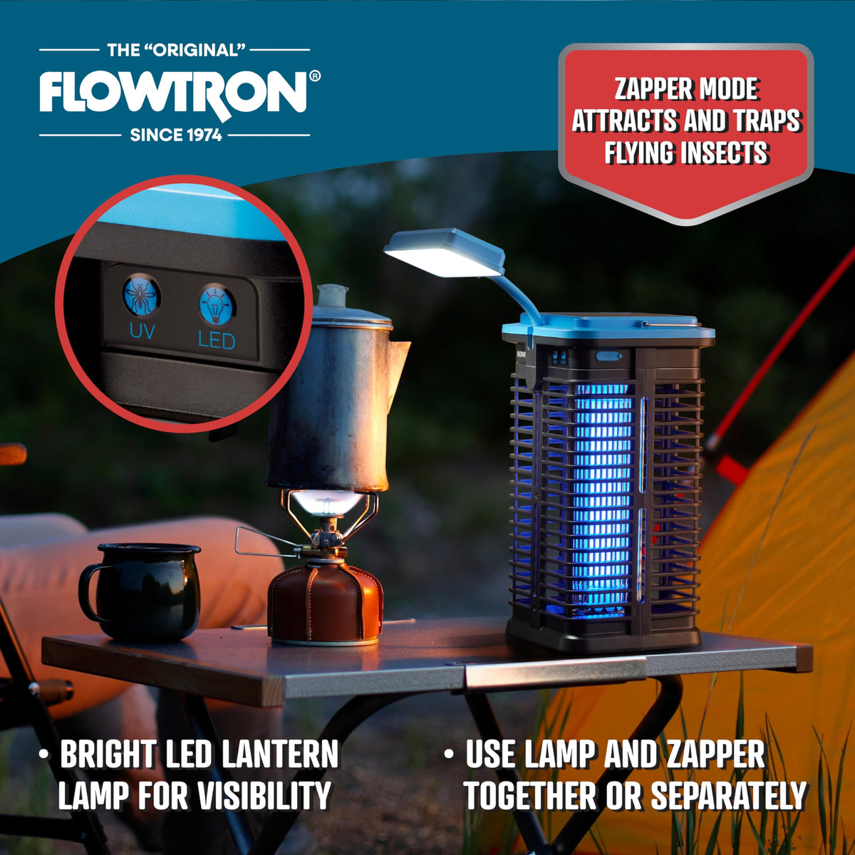 Flowtron portable unit with carrying handle for easy transport
