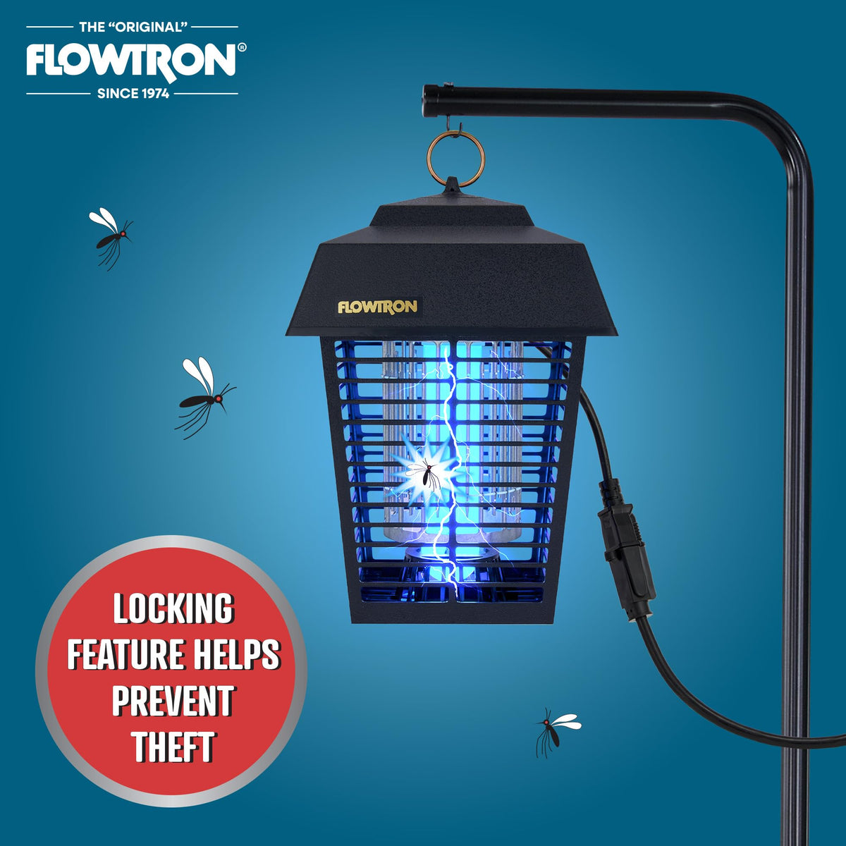 Flowtron SP-200 height-adjustment feature allows optimal coverage over outdoor space.