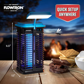 Flowtron UV light and LED lamp providing insect control and ambient lighting