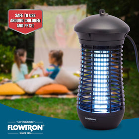 Flowtron weatherproof outdoor construction withstands rain and sun