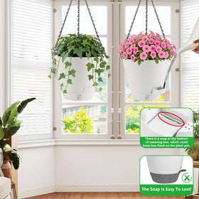 Flowyypo planter with saucers and a drawer-like lip to prevent spills.