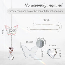 Flpoxzd inspirational gift butterfly suncatcher encouraging perseverance