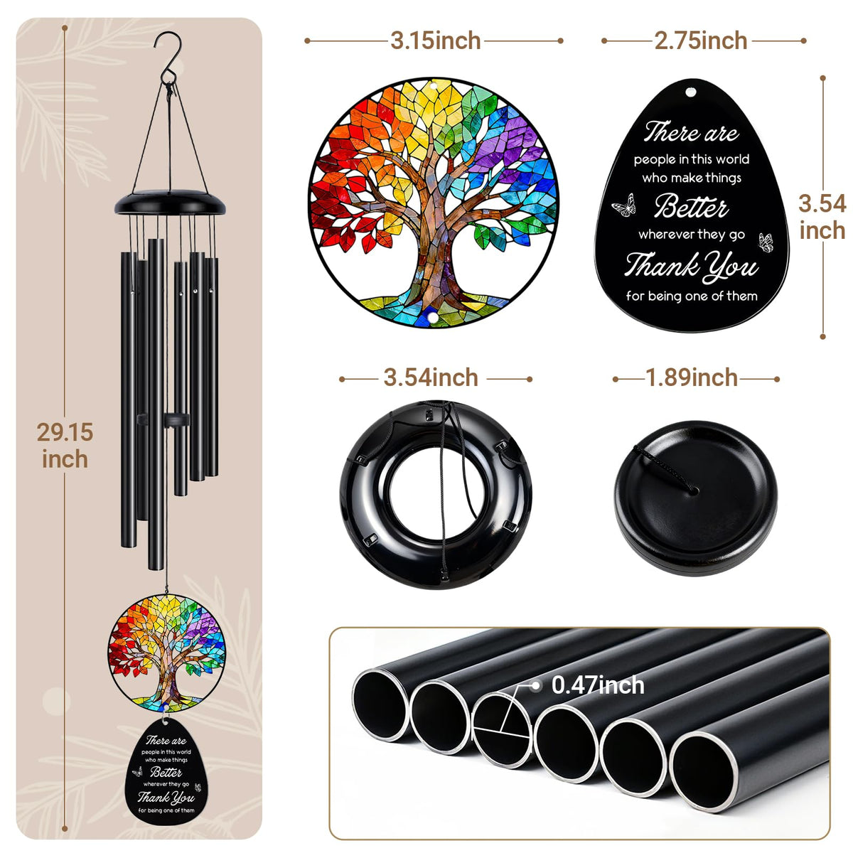 Flpoxzd wind chime designed for open spaces where breeze carries gentle tones