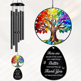 Flpoxzd thank you wind chime sun catcher glints in sunlight for porch ambience