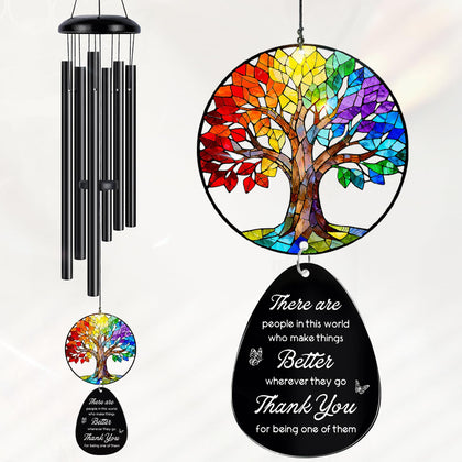 Flpoxzd thank you wind chime sun catcher glints in sunlight for porch ambience
