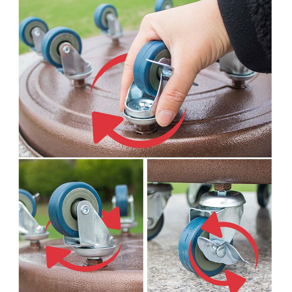 FLRISNTIG 360° lockable casters enable precise placement of heavy planters