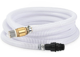 FLUENTPOWER suction hose 23ft with brass end valve for easier priming and water intake