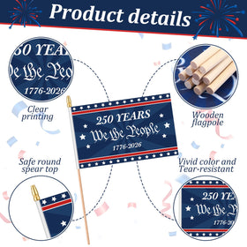 Flutesan compact flag ideal for tabletop decor and small ceremonies