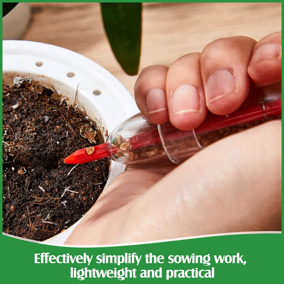 Flutesan red seed sower kit ready for plant enthusiasts.