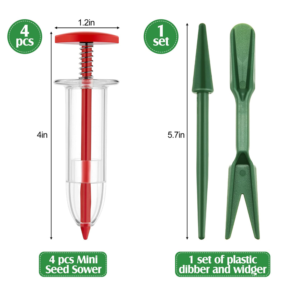 Flutesan transplanting tools duo enabling gentle seedling transplantation.