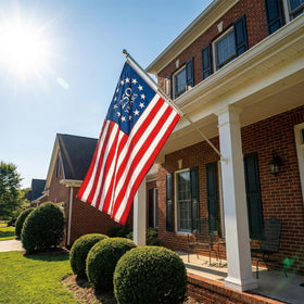 FLUUZE outdoor Betsy Ross flag 3x5 embroidered, durable for windy yards.