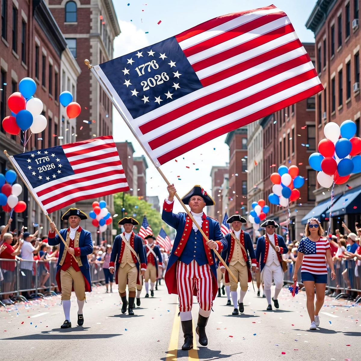 FLUUZE outdoor indoor flag display suitable for home, office, or storefront.