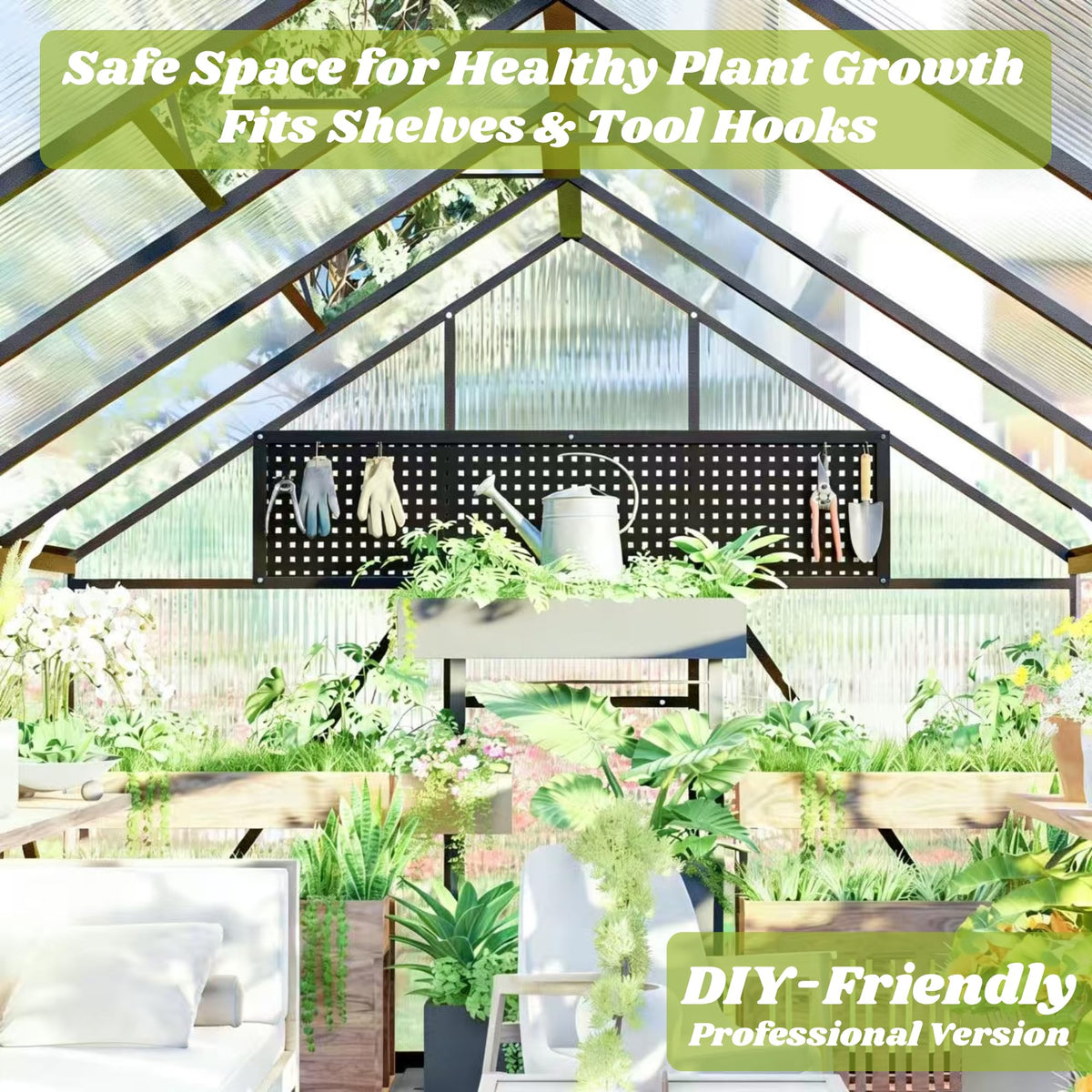 FLY BY YAN aluminum frame provides sturdy, rust-free support.