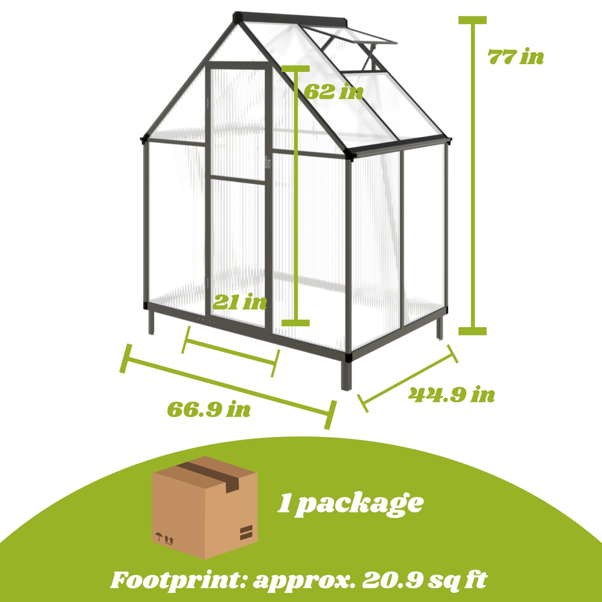FLY BY YAN aluminum frame provides sturdy, durable support