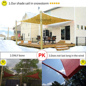 FLY HAWK 6x8 shade sail over sandbox or deck