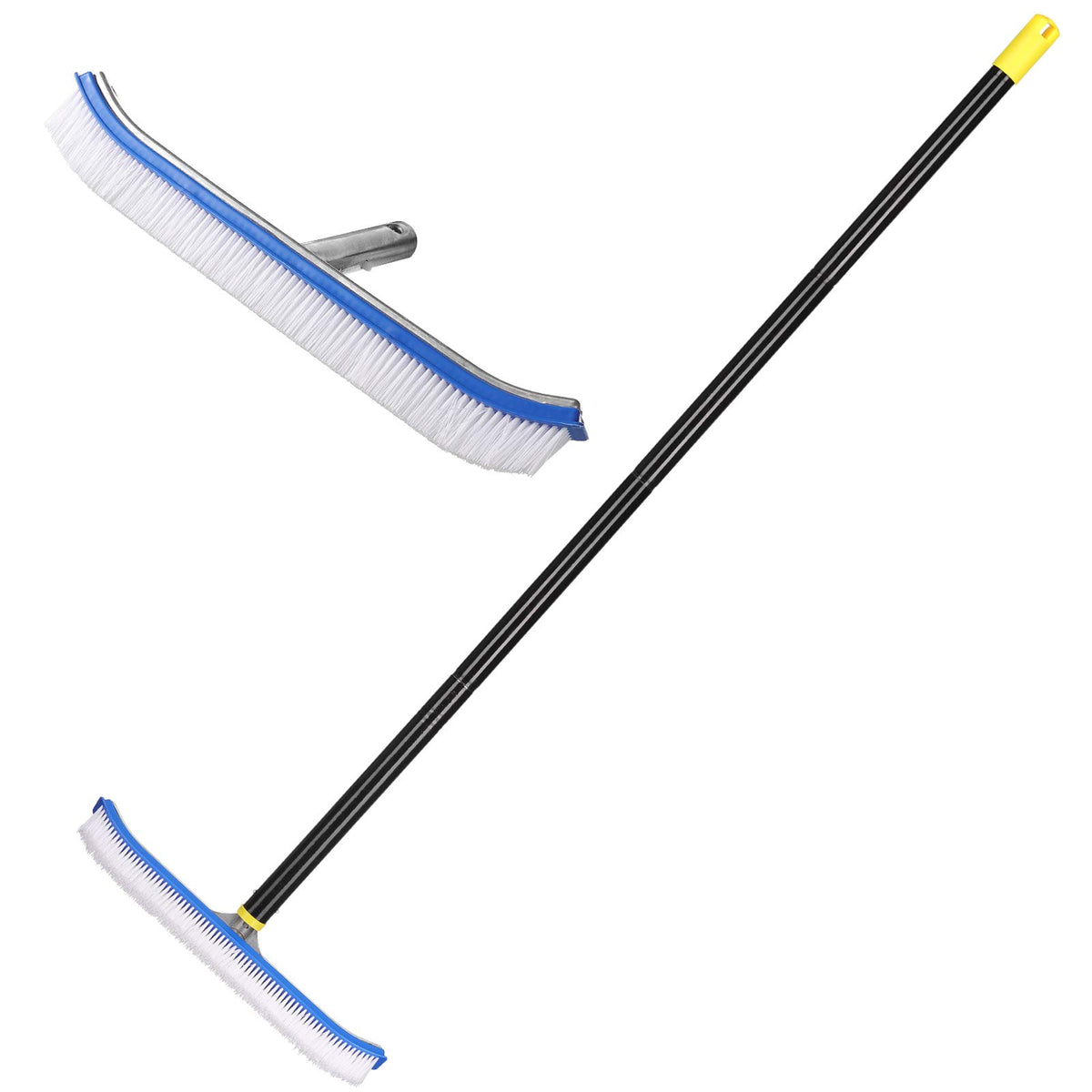 Fly Hawk pool brush head with wide cleaning area for fast scrubbing.