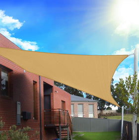 FLY HAWK rectangle gray sun shade sail 6x8 for patio shade