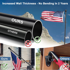 FLY HAWK versatile flag pole for porch, truck, RV, or boat.