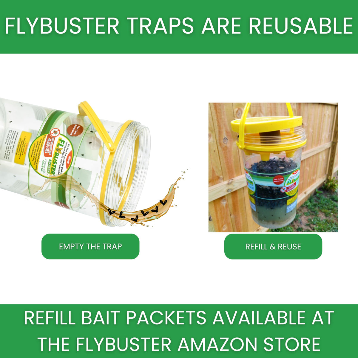 Flybuster outdoor patio setup, convenient pest management in open spaces