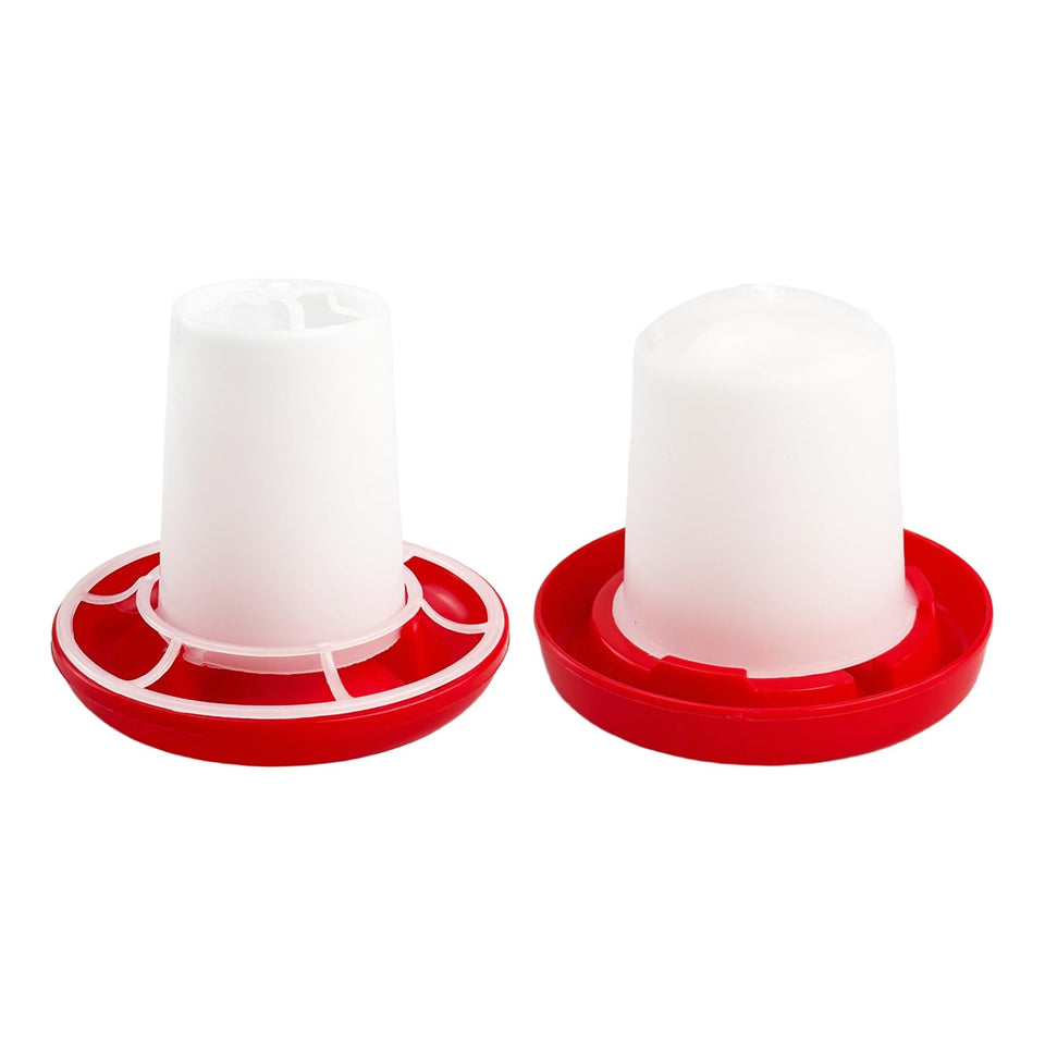 Flylin chicken feeder waterer set assembly shows rotating sleeve for secure maintenance.