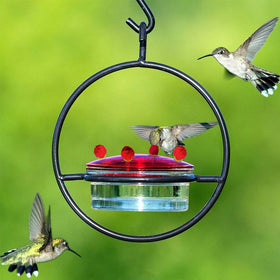 Flylin bee guards protect nectar ports during outdoor feeding