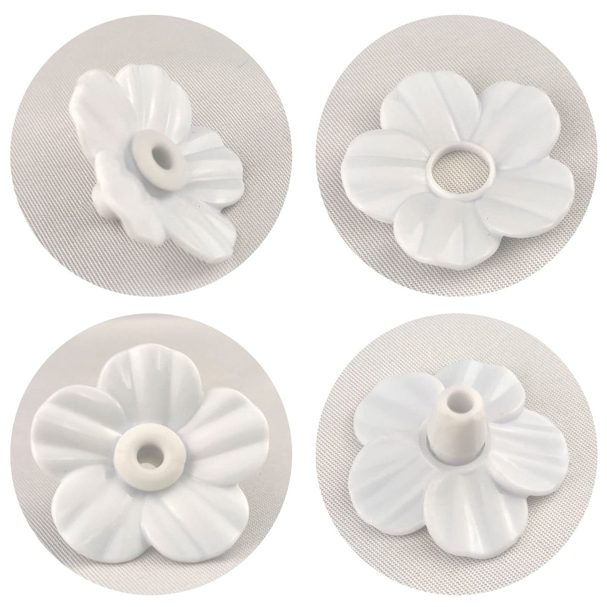 Flylin white flower design attracts hummingbirds naturally.