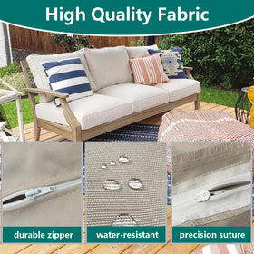 FLYMEI cushion slipcover two-pack beige refreshes tired furniture and protects cushions