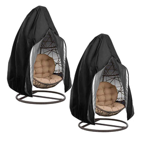 FLYMEI patio egg chair cover waterproof protects against rain and dust.