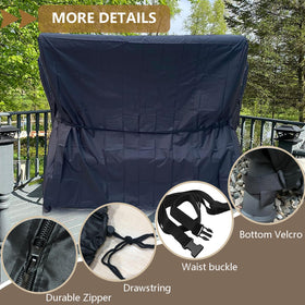 FLYMEI 87x49x67 inch dimensions ensure versatile fit for porch swings.