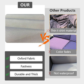 FLYMEI grey cushion cover offers versatile use on chairs, sofas, and camping seats.