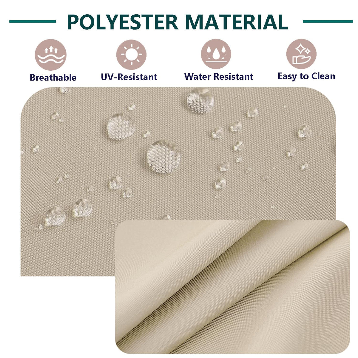 FLYMEI rattan chair cushion cover beige fits outdoor seating with added protection
