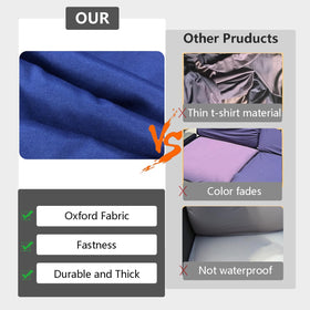 FLYMEI waterproof blue patio cushion cover on outdoor set, durable protection