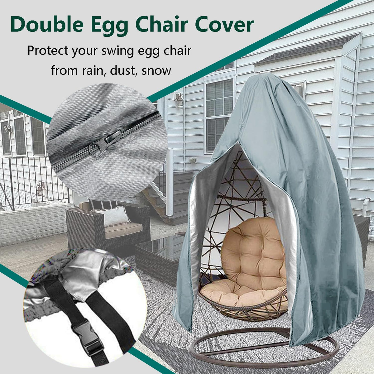 FLYMEI wicker swing chair cover dustproof and scratch resistant