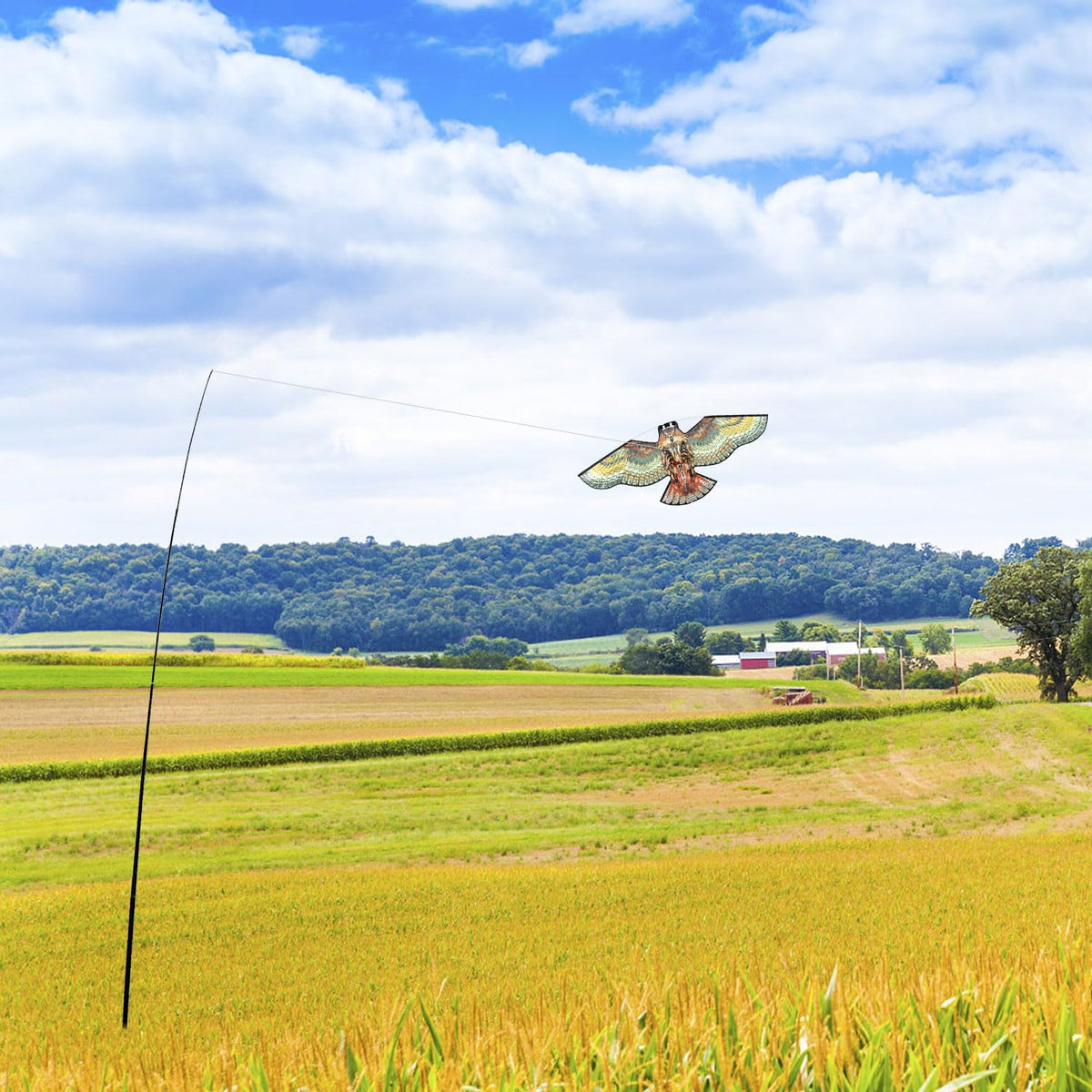Flyonte 200–500 sqm coverage protects crops with stable, visible deterrence.