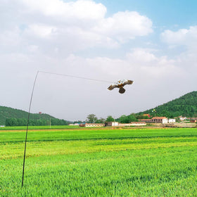 Flyonte weather-durable kite maintains visibility and function in wind and sun.
