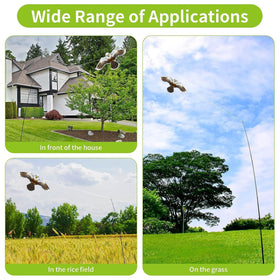 Flyonte wind flutter kite showcases dynamic movement to scare birds effectively.