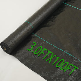 Flysogan cut-to-fit weed barrier for gardens, greenhouses, and paths.