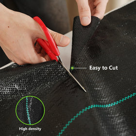 Flysogan easy-install ground cloth on level soil with pegs.