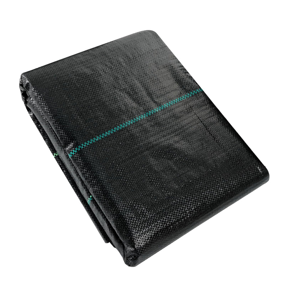 Flysogan weed barrier fabric heavy-duty roll blocks weeds while enduring weather.