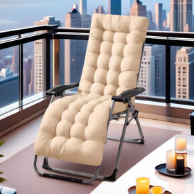 FLYSWUP Patio Chaise Lounger Cushion dimensions help fit your furniture