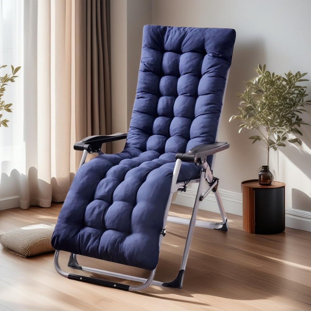 FLYSWUP rocking-chair cushion in navy with thick padding for porch seating