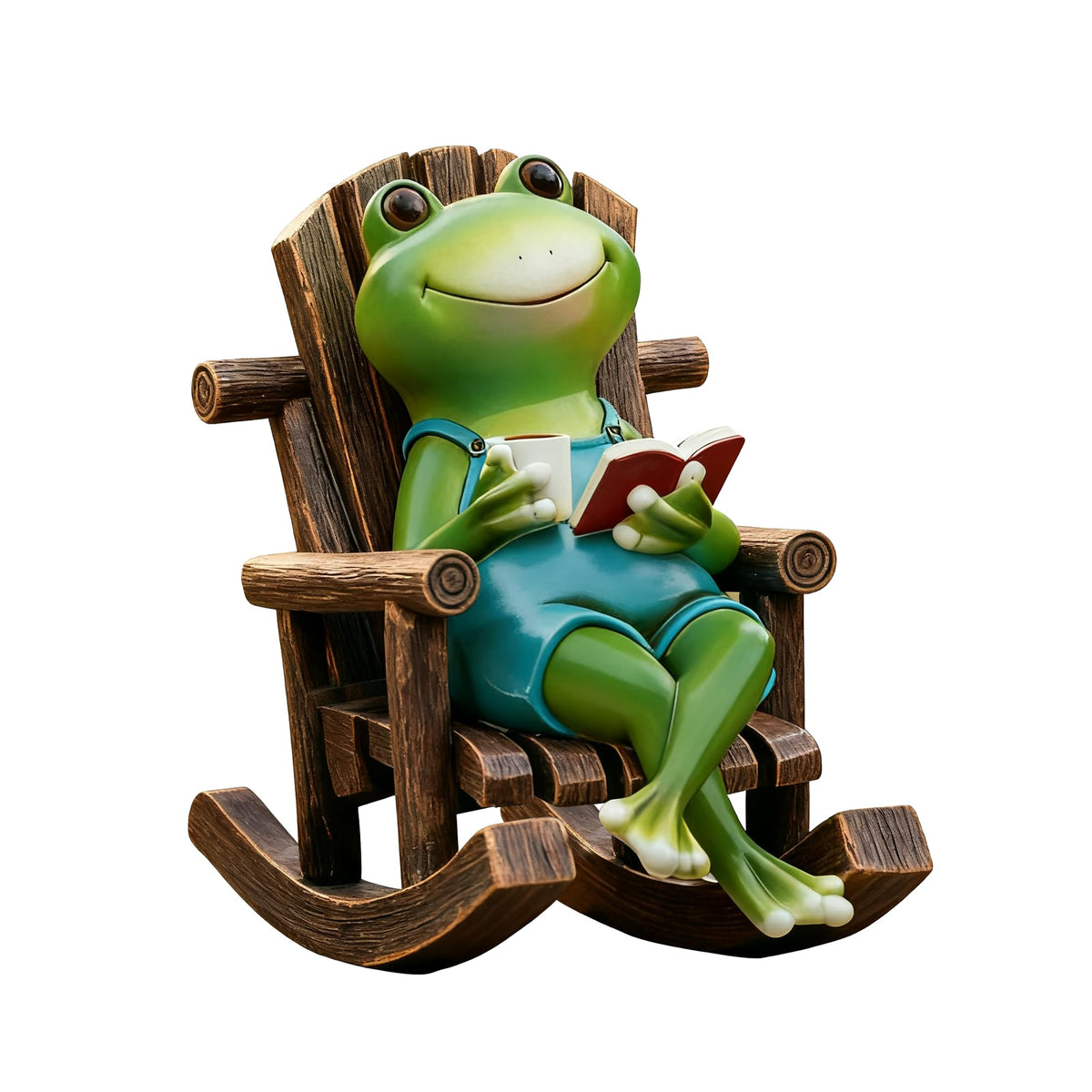 Flytime patio decor frog piece complements outdoor furniture and greenery