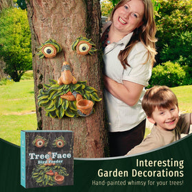 Flytime Tree Face Detail Leaves shows rich color and texture for a lifelike garden spirit.