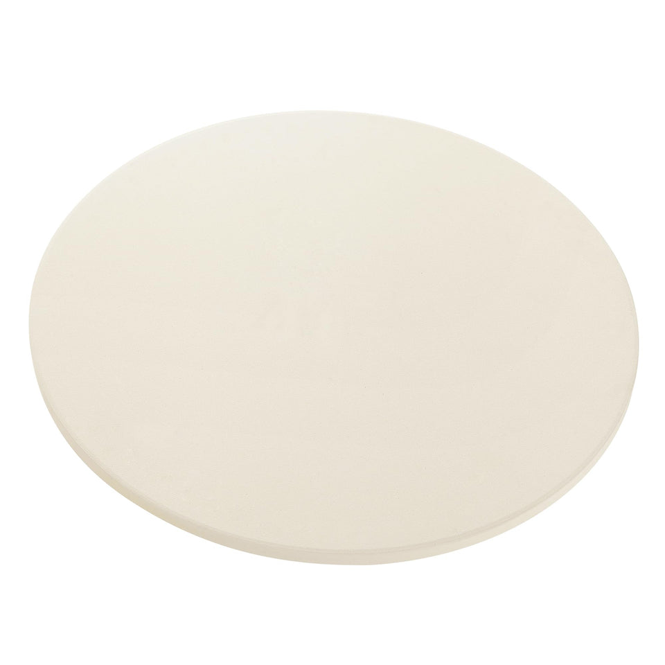 FLYZZA round pizza stone front view highlights durable cordierite for crisp crust
