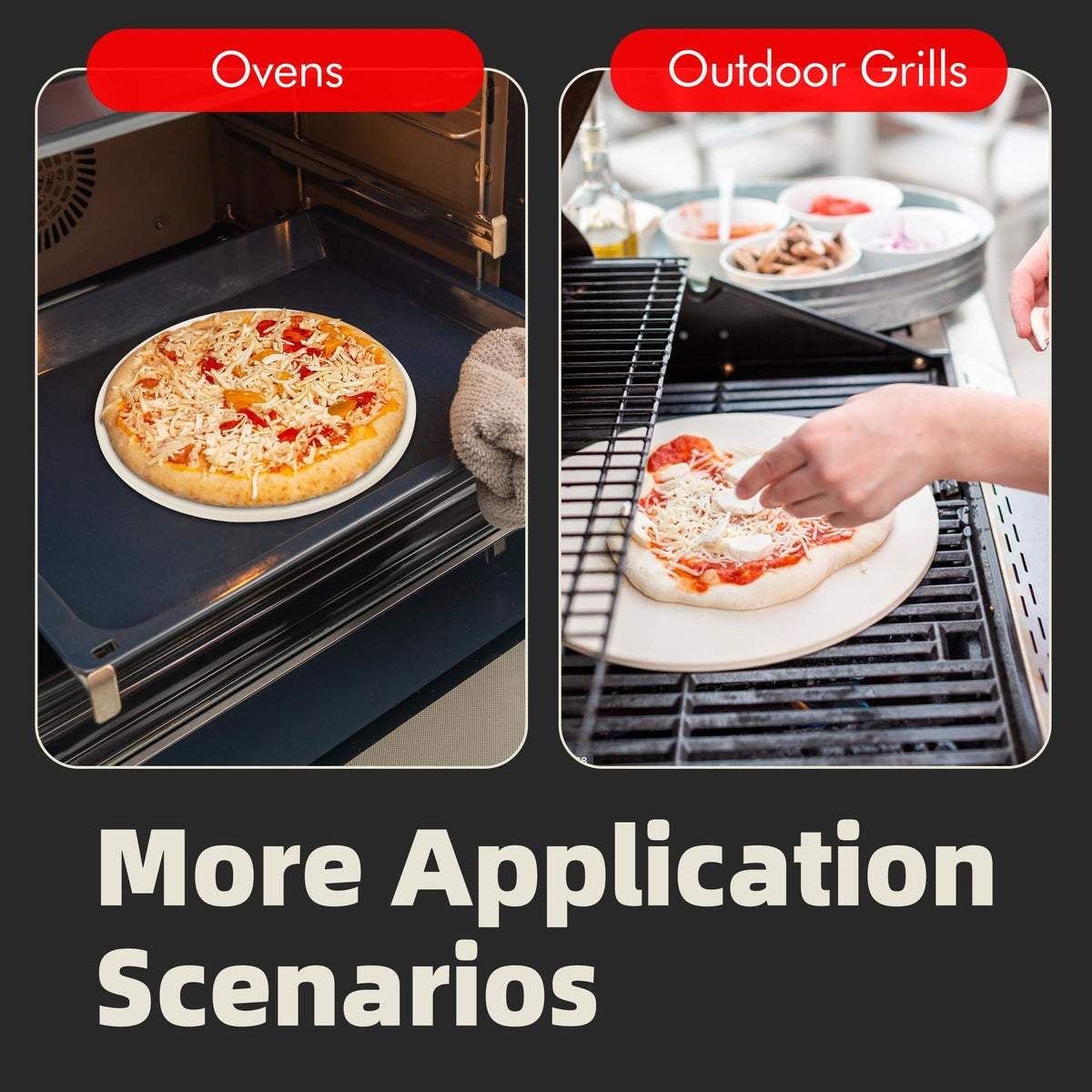 FLYZZA round pizza stone preheat tip for professional-like crispiness