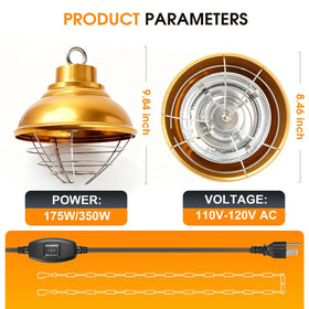 FMATOZ 350W power delivers reliable warmth in poultry coops.