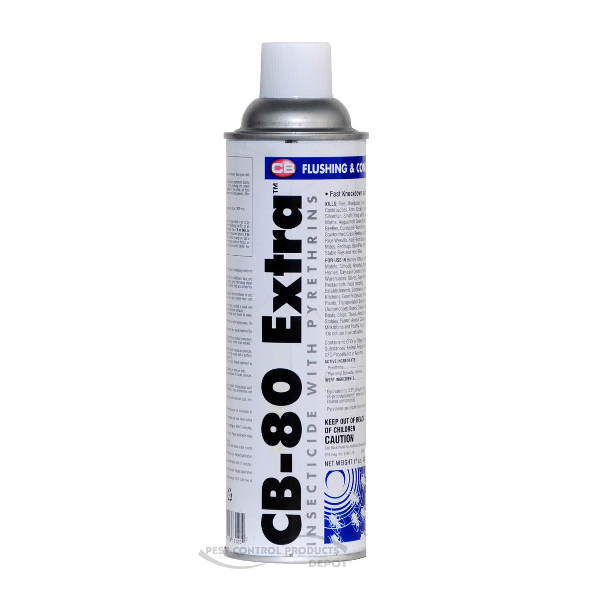 FMC CB-80 insecticide bottle for safe pest control in busy environments.