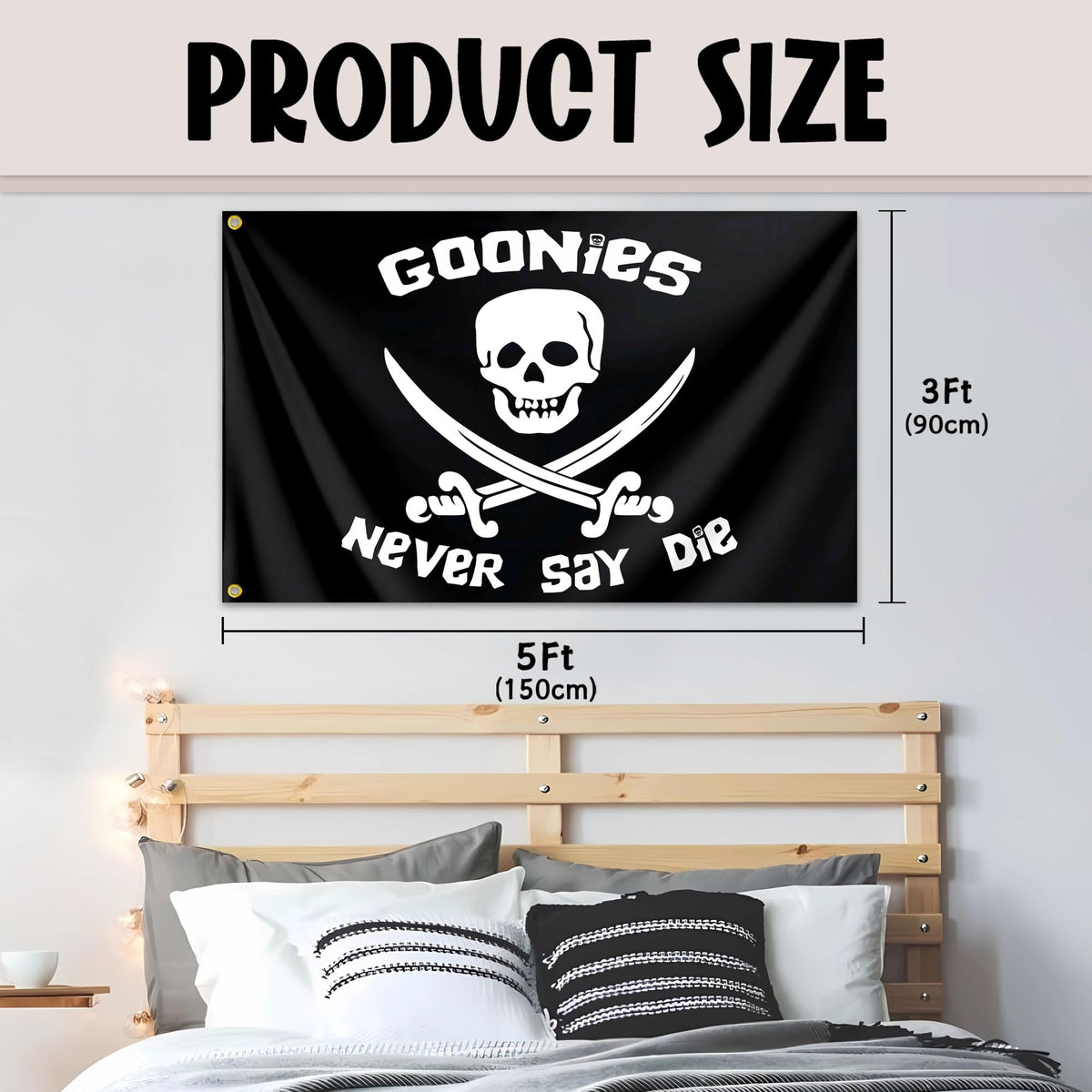 Fnaners brass grommets flag, easy hanging on any banner pole