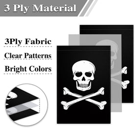 Fnaners skull garden flag on a flagpole for curb appeal