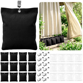 Fnova outdoor curtain weights 24oz bags secured for stable curtains and wind protection.